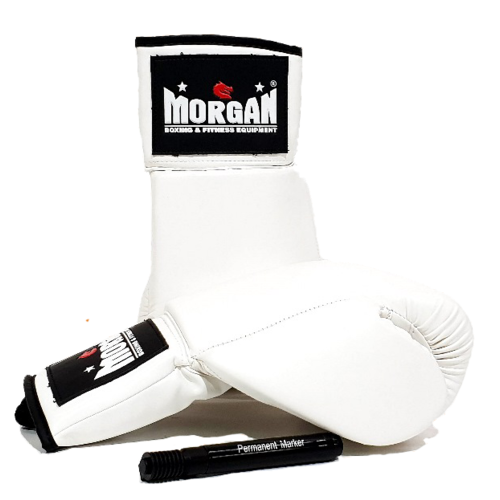 MORGAN LACE UP AUTOGRAPH GLOVES (10OZ)