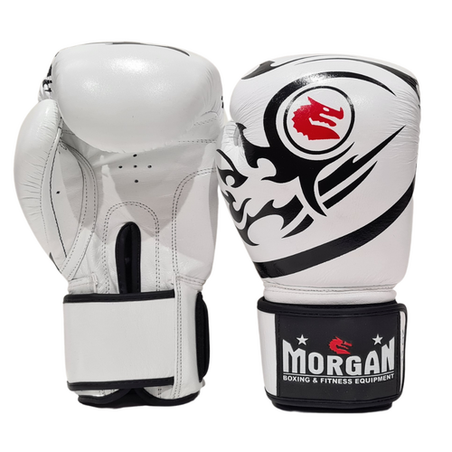 MORGAN ELITE BOXING & MUAY THAI LEATHER GLOVES (8-12-16OZ)